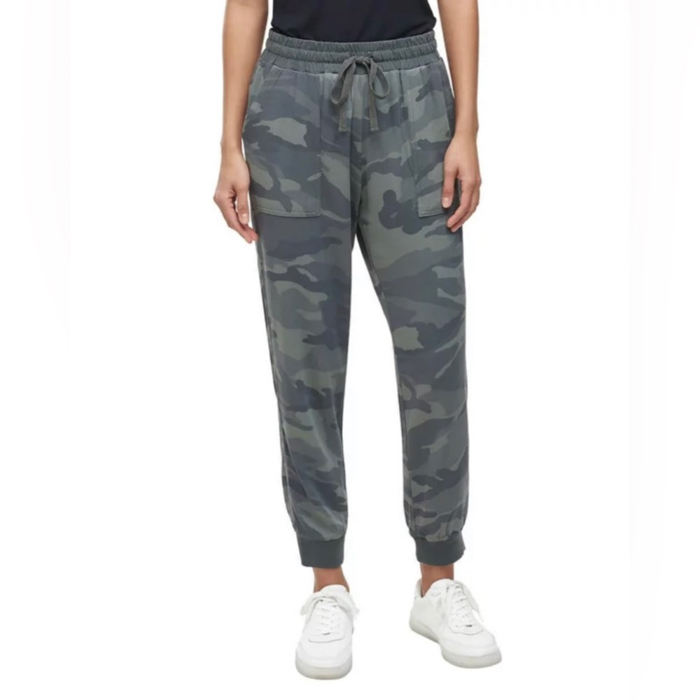 Splendid Ankle Cuff Active Pants Camo Print Woven Casual Joggers Sz S
